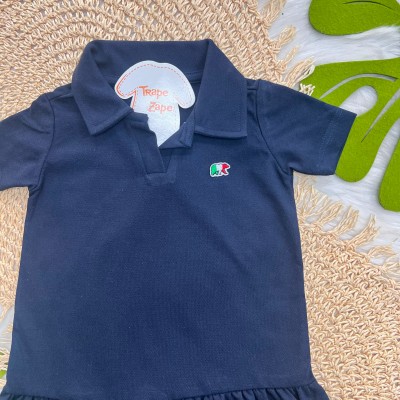 Vestido Urso Polar gola polo Marinho 